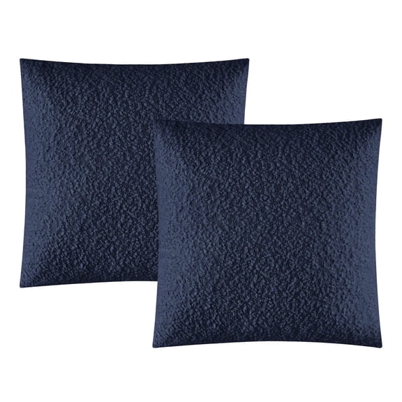 Mainstays 18"x18" Boucle Decorative Throw Pillow Cover- 2Pk- Washed Indigo