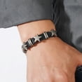 thumbnail image 2 of JO WISDOM Punk Leather Cuff Bracelet Adjustable Rock Alloy Star Studded Bracelet Belt Buckle Wristband Bracelet For Men, Women, 2 of 6