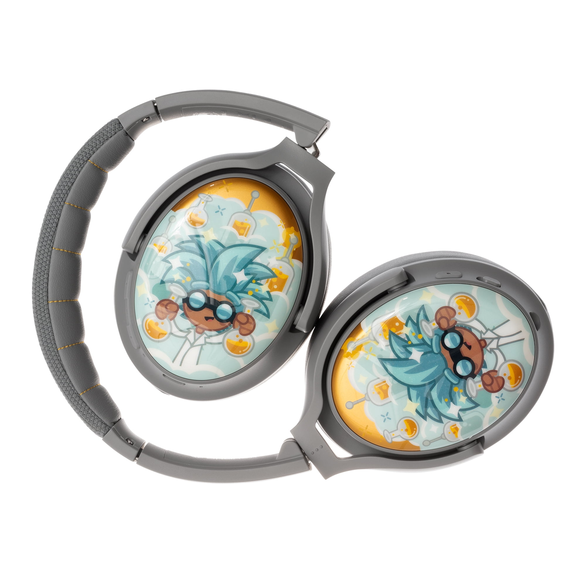 BuddyPhones Cosmos+, Over-Ear Bluetooth Wireless Noise Cancelling Kids Headphones with Detachable Boom Mic, 3 Volume Limiting Settings, Voice Enhance StudyMode, 24-Hrs Battery, Foldable, Grey Matter