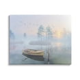 thumbnail image 2 of Stupell Dinghy Boat Foggy Pond Reflection Landscape Painting Gallery Wrapped Canvas Print Wall Art, 2 of 5