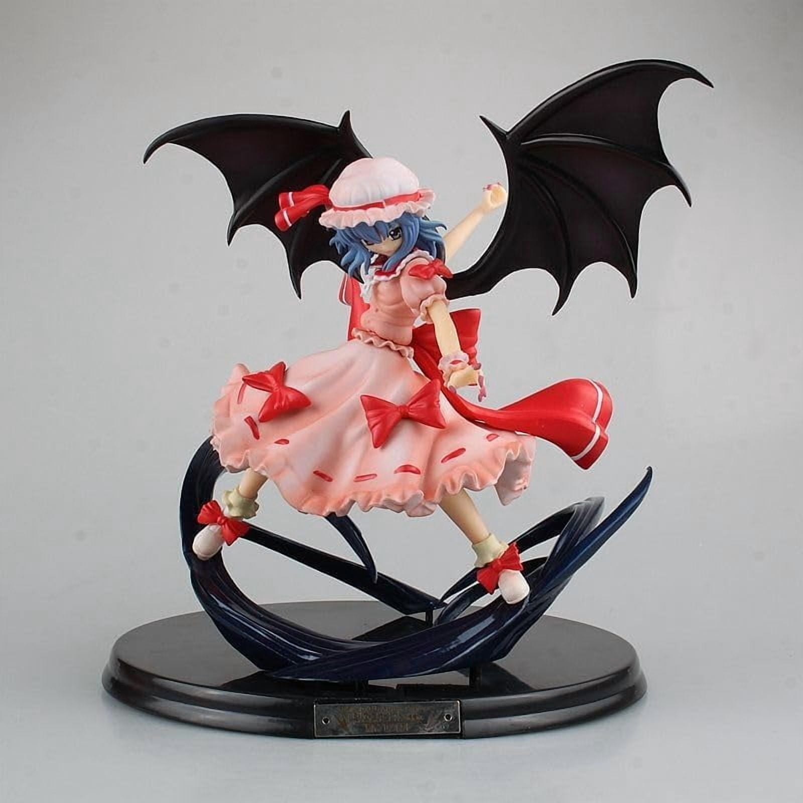 Remilia Figure, Standing Magic Gun Remilia Scarlet Anime Figures 22cm/8.7inch Handmade PVC Game Character Model Statue Collectible Craft Gift