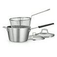 thumbnail image 3 of Tramontina Pro Fusion 5.5-Quart Heavy-Gauge Aluminum 3.2MM Nonstick Deep Fryer with Lid, Progrey, Oven-Safe, Dishwasher Safe, 3 of 4