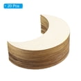 thumbnail image 3 of Uxcell 5.5"x2" Wooden Moon, 20 Pack Unfinished Wood Moon Blank Wooden Cutouts Ornaments Natural Wood Pieces, 3 of 5