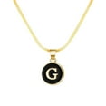 thumbnail image 1 of SIfdSeng Collier Initiale 26 Forme Ronde Chaîne Alphabet 26 Collier Alphabet A Z Initiale 26 Colliers Dorés pour Femmes Filles, 1 of 5