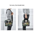 thumbnail image 6 of Insulated Crossbody Lunch Bag 10L Lunch Tote with Adjustable Shoulder Strap for Work Office Picnic Vibrant Garden Filled, 6 of 6