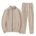 thumbnail image 7 of LEKODE Sweat Pants and Hoodie Set Women Matching Sweat Set Two Piece Tracksuit for Women Linen Sets for Women 2 Piece Sports Jacket with Pocket Hoodie Sets Two Piece Sets for Women Dressy Beige L, 7 of 7