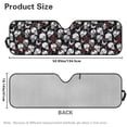 thumbnail image 3 of FUIALDOLG Car Front Window Sun Shield White Skull Rose Foldable Front Window Sun Shade Windshield Rays Sunshade Visor Protector for Off-road Vehicle SUV Accessories 52.95" L x 16.14" W, 3 of 7