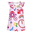 thumbnail image 6 of Curuila Toddler Child Girls Dress Flutter Sleeve Cartoon Print Crew Neck For School Fashionable Dresses Size 18-24 Months, 6 of 6