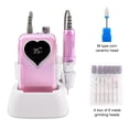 thumbnail image 1 of Taladro de uñas de 35000RPM para manicura, lima de uñas con pantalla de corazón, taladro eléctrico de acrílico para uñas, cortador de fresado, herramientas para decoración de uñas zhangmengya LED, 1 of 2