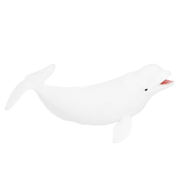Realistic White Whale Sea Animal Figures Model Cute Marine Animal Educational Figures