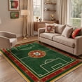 thumbnail image 2 of GENIMO 2'x7' Runner Rug, Washable Rug Non Slip Soft Vintage Emerald Shield Crest Hallway Runner for Kitchen Entryway Laundry Room, Vintage Emerald, 2 of 8