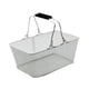 thumbnail image 5 of Cesta de compras Canasta de comestibles Metal multifuncional Conveniente portátil con manijas para tiendas minoristas de supermercados en casa, 5 of 8