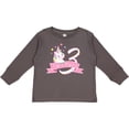 thumbnail image 3 of Inktastic I'm Three Cute Unicorn 3rd Birthday Boys or Girls Long Sleeve Toddler T-Shirt, 3 of 5
