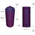 thumbnail image 4 of Restored Ultimate Ears BOOM 3 Portable Bluetooth Wireless Speaker - Ultraviolet Purple - 1.8 Lbs (Refurbished), 4 of 6