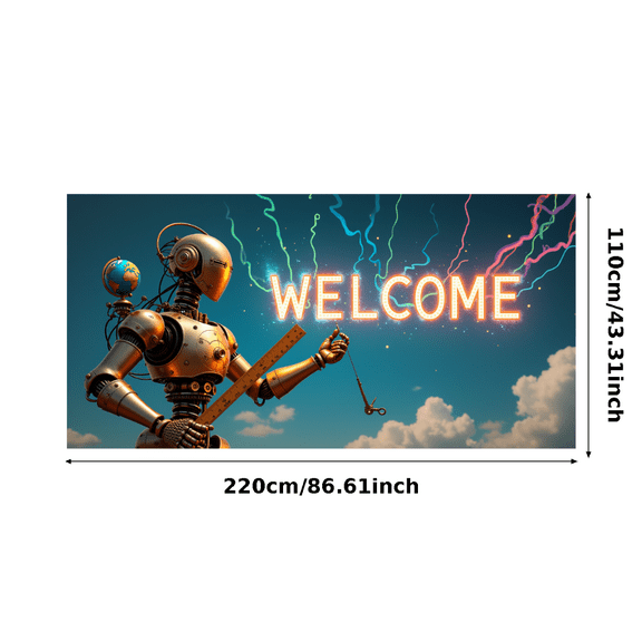 Colorful Large WELCOME Letter Backdrop Banner Party Decorations for Event Opening Ceremony Festival Celebration Gathering Photography Props