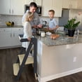 thumbnail image 3 of HARPPA Foldable Toddler Kitchen Tower, Standing Tower for Kids Age 1.5-6 Years, Gray, 3 of 8