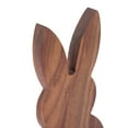 thumbnail image 6 of Raindrops Rabbit Shaped Wooden Bookend for Desk Coffee Color Wood and Iron Material Simple Design 4.7x2.8 Inches, 6 of 8