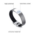 thumbnail image 4 of Brazalete de Identificación Yinane Pulsera de acero inoxidable Azul Unisex, 4 of 7