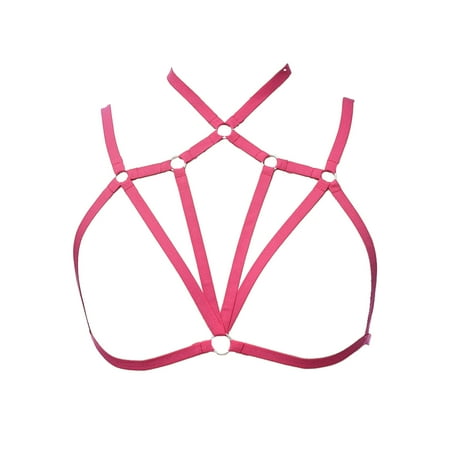 

Dido Harness Bra Erogenous Strong Elasticity Dating Great Quality Impressive Lingerie Firmness Passionate Mysterious Cupless Bras rose red