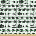 thumbnail image 2 of Ambesonne Abstract Fabric by the Yard Upholstery, Chevron Motifs Wire Fences, 1 Yard, White and Charcoal Grey, 2 of 5