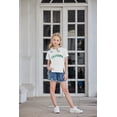thumbnail image 4 of Arshiner Girls 2 Piece Outfit Summer Short Sleeve Loose Fit T-Shirt and Shorts Set Casual Activewear High-Low Hem Sweatshirt, 4 of 6