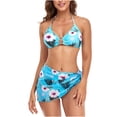 thumbnail image 1 of Traje de baño dividido de tres piezas HUOGUO Fashion con estampado sexy para mujer, 1 of 3