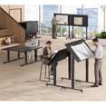 thumbnail image 5 of SEDETA 47 Inch Electric Standing Desk with Wheels, 180° Tiltable Foldable Computer Desk, Height Adjustable Desk for Writing, Drawing, Gaming, Sit Stand Up Desk, Perfect for Bed/Sofa/Office, Black, 5 of 10