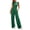 Green, variant on Womens Casual Sets 2 Piece Short Sleeve Crewneck Tee Top Full Length Elastic Waist Pants Breathable Vacation Casual Sets for Women(L,Navy)