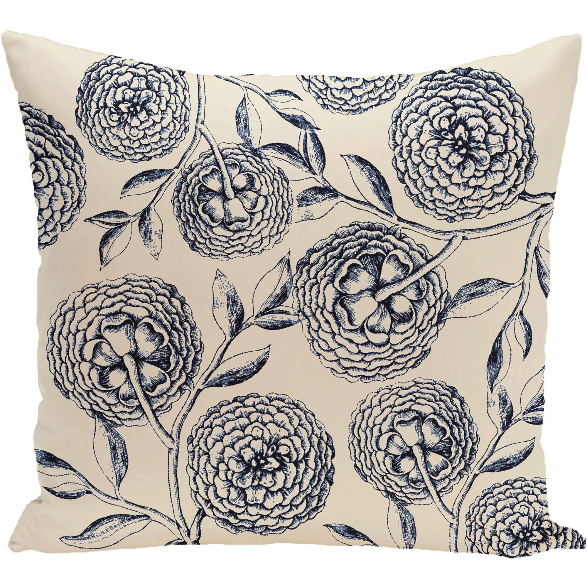 Simply Daisy 16" x 16" Antique Flowers Floral Print Pillow