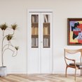 thumbnail image 2 of 30"x80" Bifold Closet Doors Glass Solid Manufactured Wood Prefinished with Installation Hardware Kit, 2 of 8