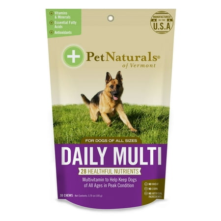 Pet Naturals of Vermont Daily Multi for Dogs, Daily Multivitamin Formula, 30 Bite Sized