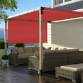 thumbnail image 5 of 3'x13' Red Outdoor Sun Shade Panel Universal Pergola Replacement Cover Canopy with Grommets Weight Rods Sun Block Cover, 5 of 5