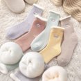 thumbnail image 4 of ShomPort 2 Pairs Socks For Ankle Boots Padded Lined Soft Fuzzy Socks Cozy Sleep Sock Warm Socks For Women, 4 of 4
