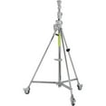 thumbnail image 2 of Avenger 12.8' Wind Up 39 Cine Stand with Braked Wheels, 3 Sections, 2 Risers and 1 Leveling Leg, Chrome Steel, 2 of 10