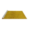 thumbnail image 2 of Ahgly Company Machine Washable Indoor Round Abstract Yellow Modern Area Rugs, 5' Round, 2 of 4