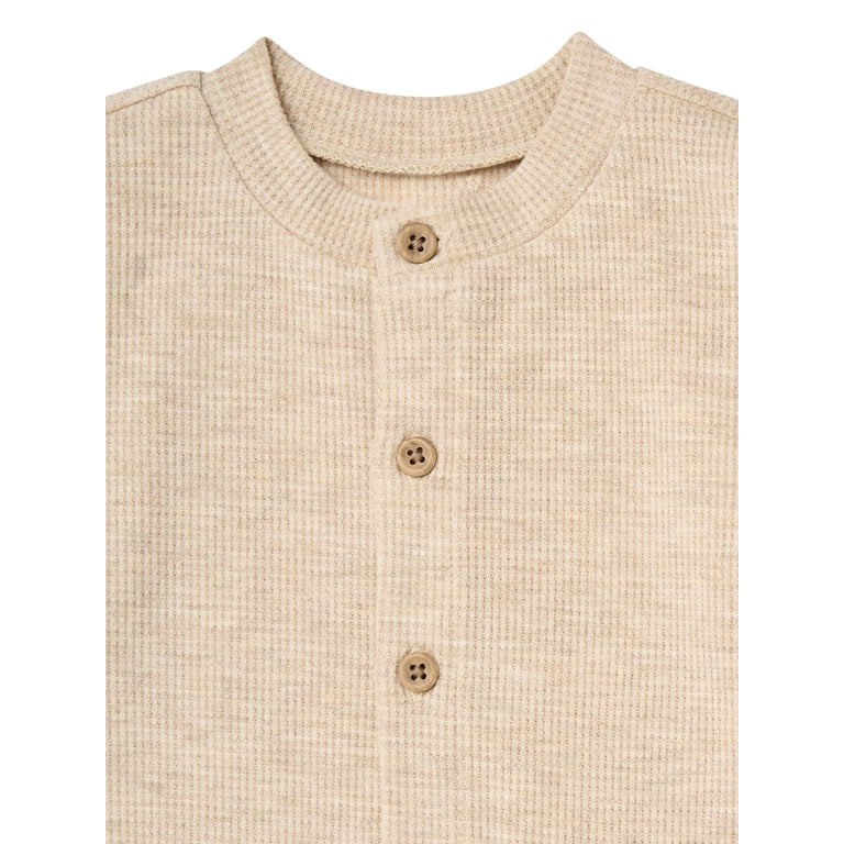 Modern Moments by Gerber Long Sleeve Hacci Romper, Newborn-24M photo 7