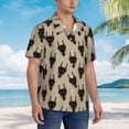 thumbnail image 2 of Lsque Cute Black Dog pattern Hawaiian Shirt for Men, Unisex Summer Beach Casual Short Sleeve Button Down Shirts-X-Large, 2 of 9