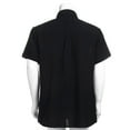 thumbnail image 6 of Calsunbaby Men Cotton Linen Short Sleeve Solid Shirts Casual Dress Tops Black L, 6 of 8