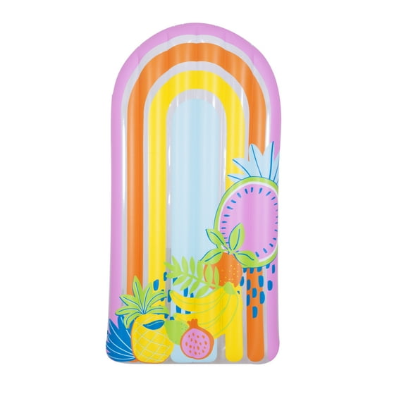 Packed Party Multi-Color Inflatable Fruit Pool Lounger for Ages 14 Years  