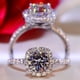 thumbnail image 5 of Wmhnj Conjunto de anillos de diamantes artificiales para mujer, ideal como regalo para bodas, compromisos y fiestas. Joyera de aleacin de moda para uso diario y ocasiones especiales., 5 of 6