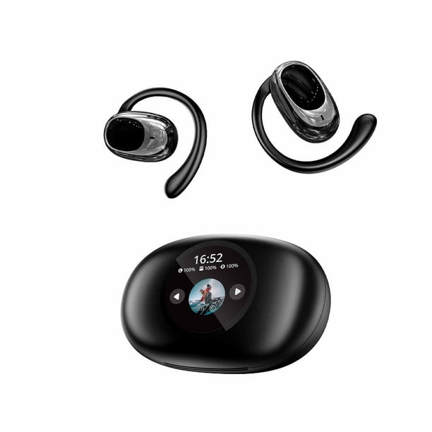 Pisexur Electrónica para Hombres Pantalla de Control Inteligente Estilo Colgante con Orejas LED Pantalla a Todo Color Modo Música Juego Película Cambio Bluetooth 5.4 Audífonos Bluetooth Openear Elect