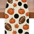 thumbnail image 6 of Fall Pumpkin Maple Leaf Table Runner, Linen Look Seasonal Table Decor, for Thanksgiving Harvest Dining Table Decor, 6 of 6