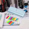 thumbnail image 4 of 6-Hole Desktop Puncher,6 Sheets Capacity, a5 Ring Binder Hole Punch with 360 colour index strips Adjustable Spacing for A5 A6 A7 Organiser Ring Binder, 4 of 5