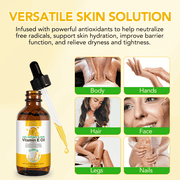 Aliver Vitamin E Oil for Skin, Face, Hair, Body, 75,000 IU, Moisturizing and Firming Skin, 2.02 fl.oz (2Pack)