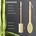 thumbnail image 3 of Metene Bamboo Shower Body Exfoliating Brush, Bath Back Cleaning Scrubber with Long Handle, 1 Hook, 3 of 7