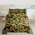 thumbnail image 2 of jejeloiu Mallard Camouflage Pattern Bedding Comforter Set,Hunting Farmhouse Camping Twin Comforter Sets,Black Brown Green Bedding Set For Men Women,Luxury Bedroom Decor Reversible,2pcs, 2 of 8