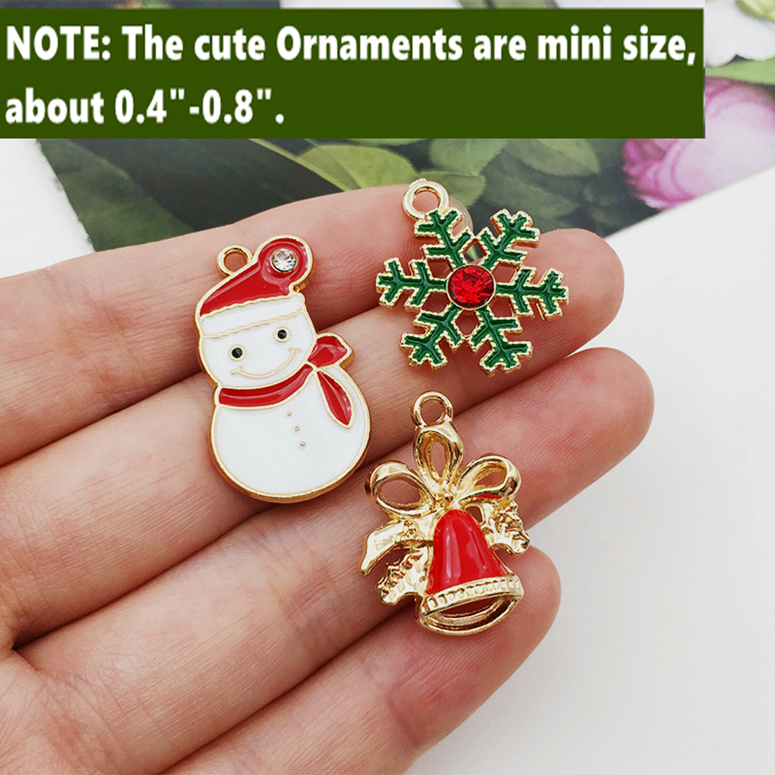 Mini Christmas Ornaments Set for Christmas Tree Decorations Small Tree Metal Miniature Ornaments for Christmas Craft Supplies Tiny Santa Claus Snowman Ornaments 30 Pcs