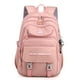 thumbnail image 5 of Mochilas para niñas Mochila casual Mochila informal Durable Gran capacidad Moda Mochila simple Mochilas para viajes Oficina Camping Mochilero Compras Rosa Yinane Mochila de color sólido, 5 of 8