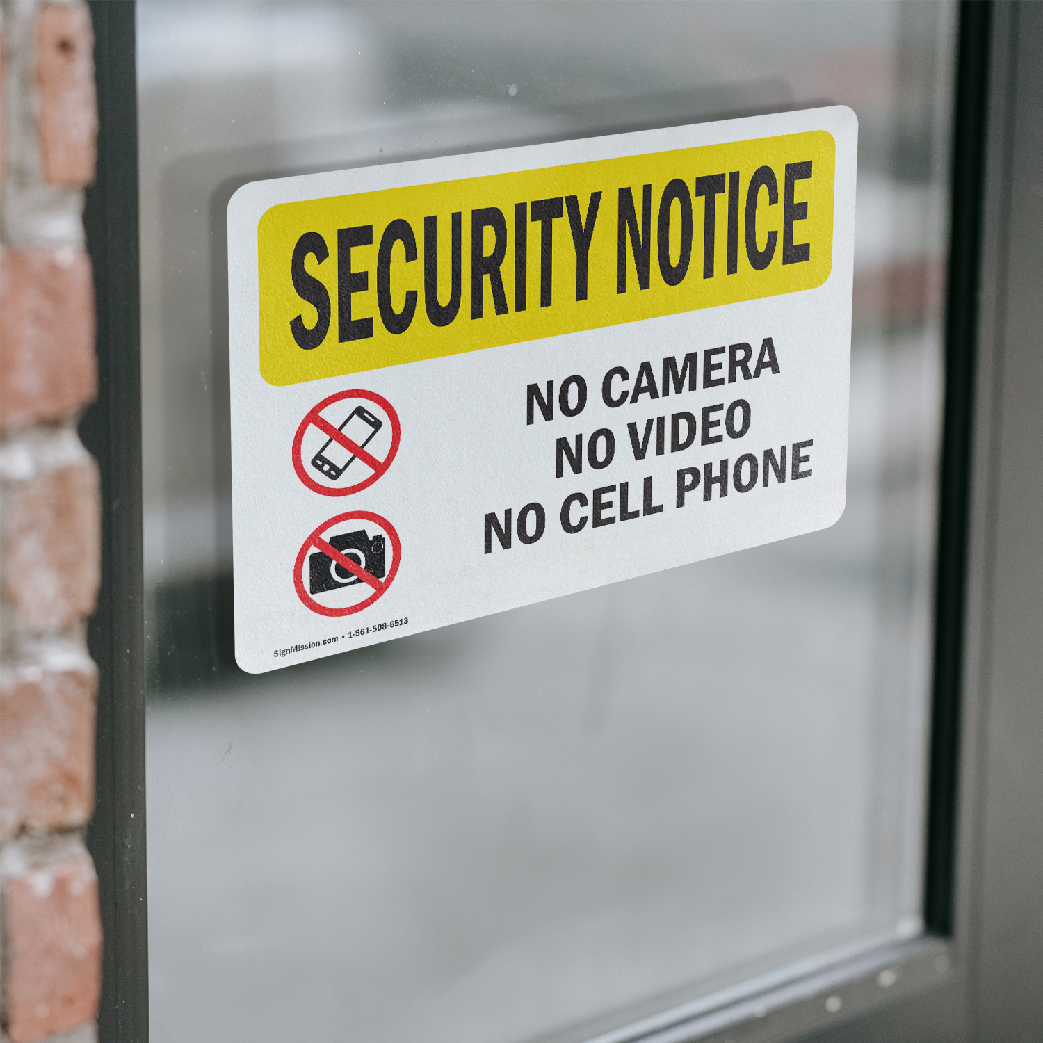 (2 Pack) No Camera No Video No Cell Phone OSHA Security Notice Sign ...
