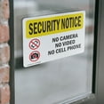 thumbnail image 4 of (2 Pack) No Camera No Video No Cell Phone OSHA Security Notice Sign, 4 of 7